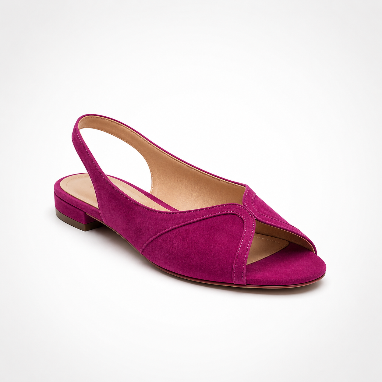 ANTONIA | Sandalia abierta fucsia
