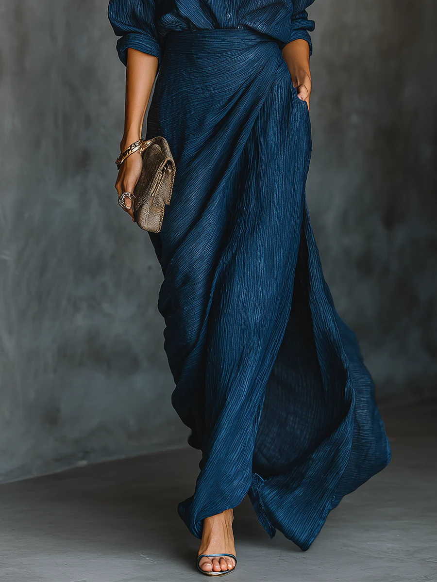 AGUSTINA | Vestido maxi con escote en V