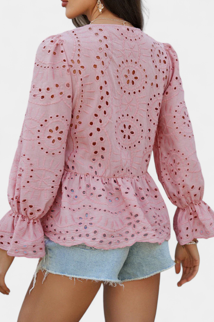 AGUSTINA | Blusa con encaje y corte amplio
