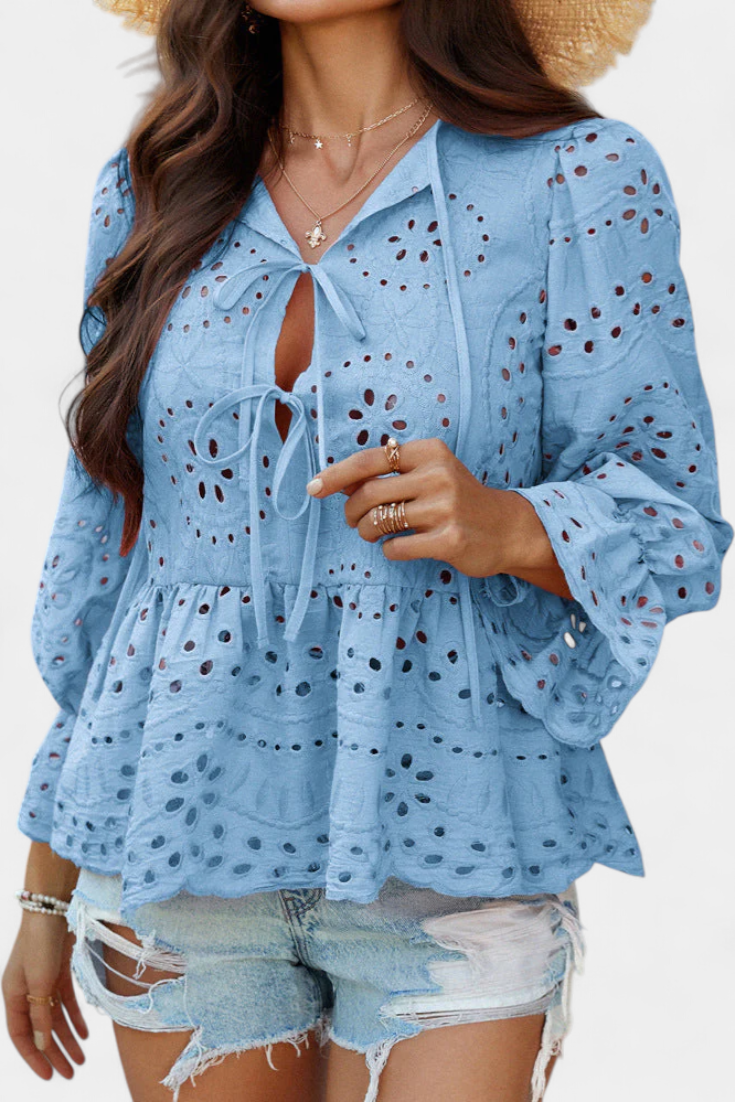 AGUSTINA | Blusa con encaje y corte amplio