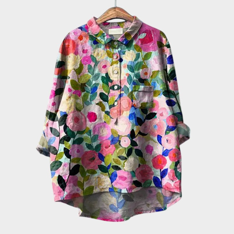 CATALINA | Blusa ajustada con borde de encaje