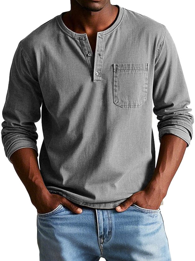EMILIO | Camiseta henley de manga larga