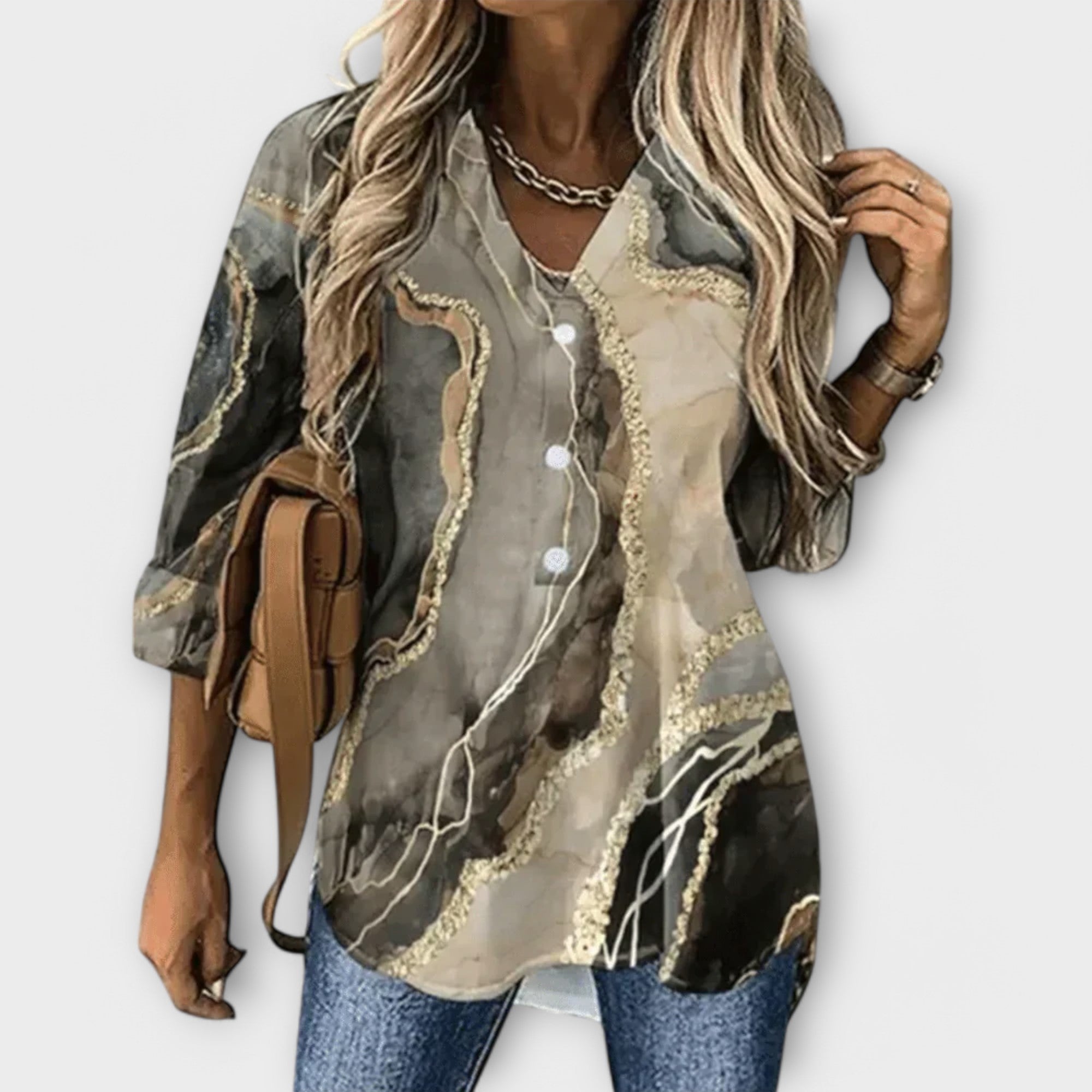 CONSTANZA | Blusa artesanal con corte balanceado