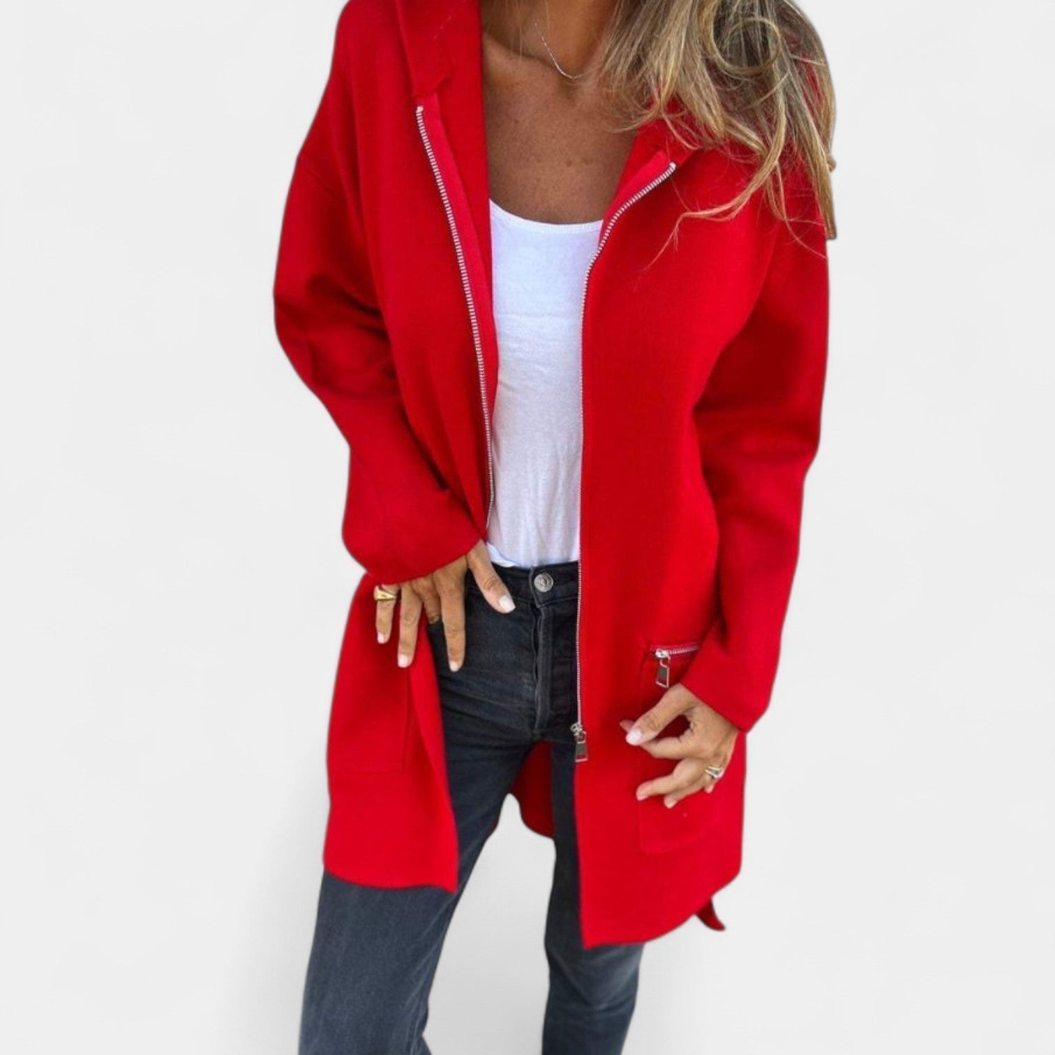 CONSTANZA | Sudadera con capucha y cremallera