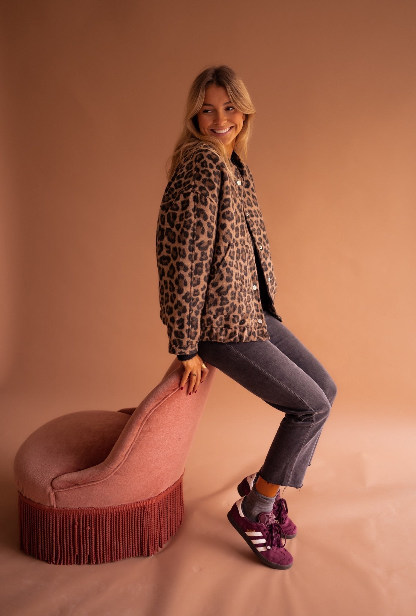 OLIWIA | Chaqueta con estampado de animal print