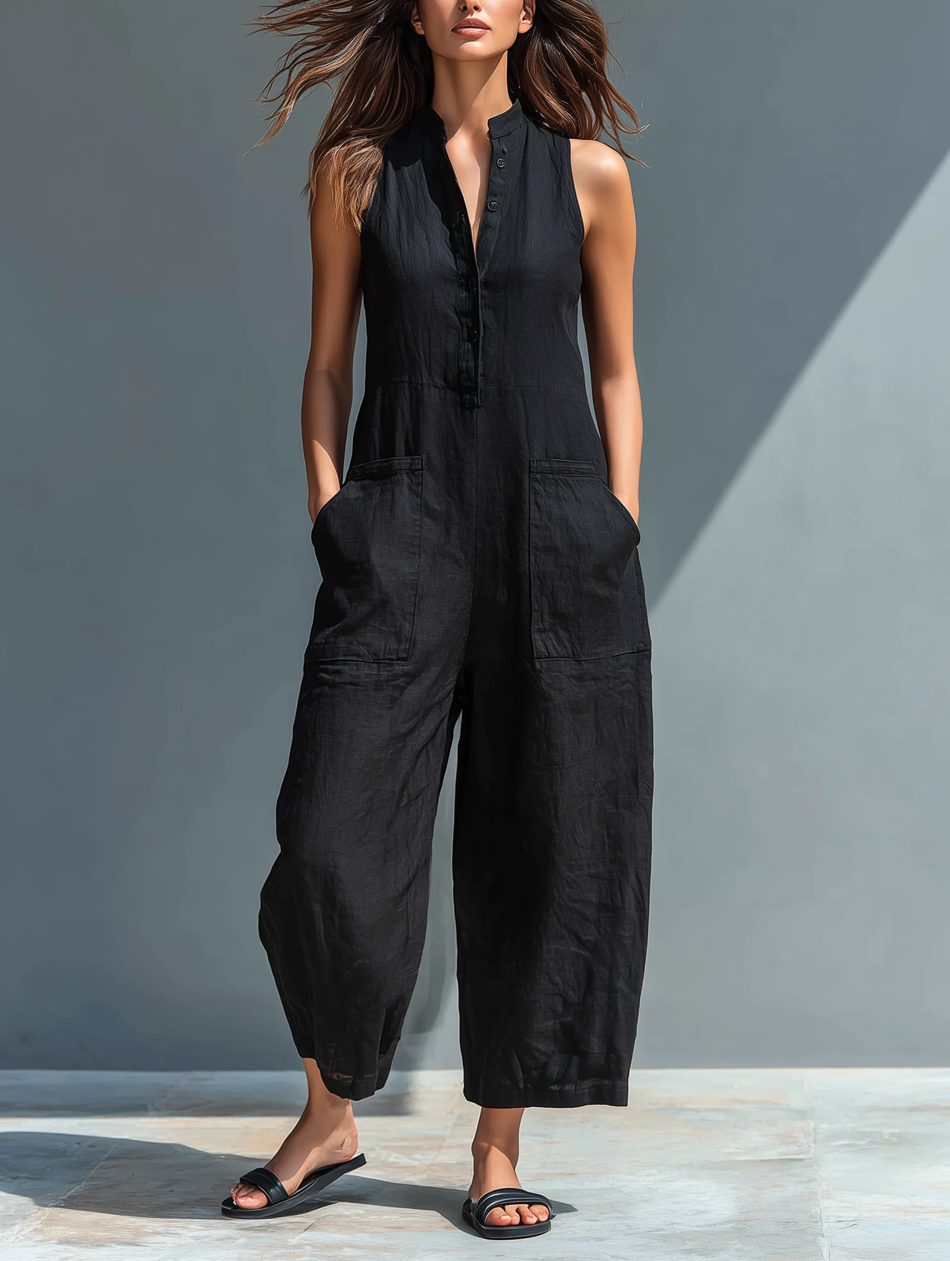 FERNANDA | Mono sin mangas con botones