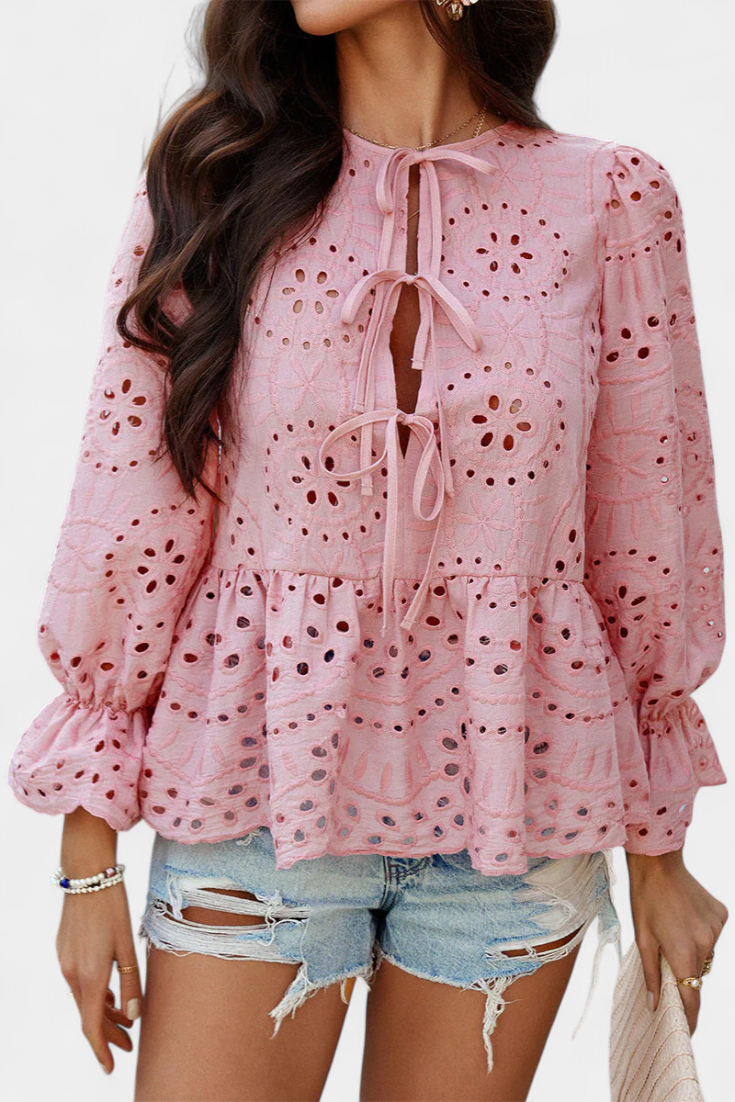 AGUSTINA | Blusa con encaje y corte amplio
