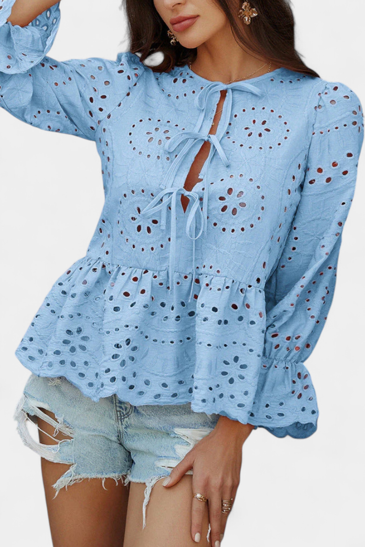 AGUSTINA | Blusa con encaje y corte amplio