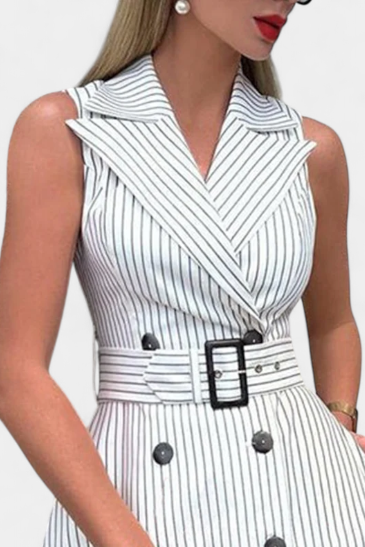 CATALINA | Vestido midi listrado