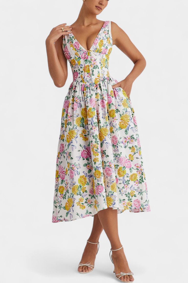 ISIDORA | Vestido midi floral