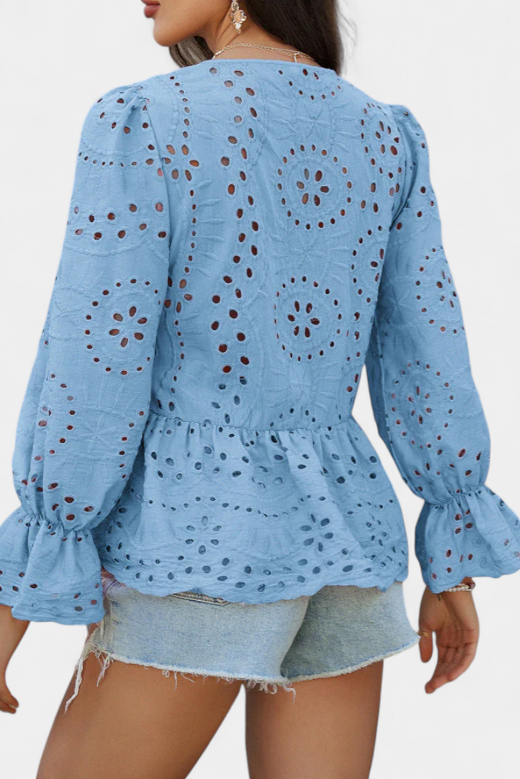 AGUSTINA | Blusa con encaje y corte amplio